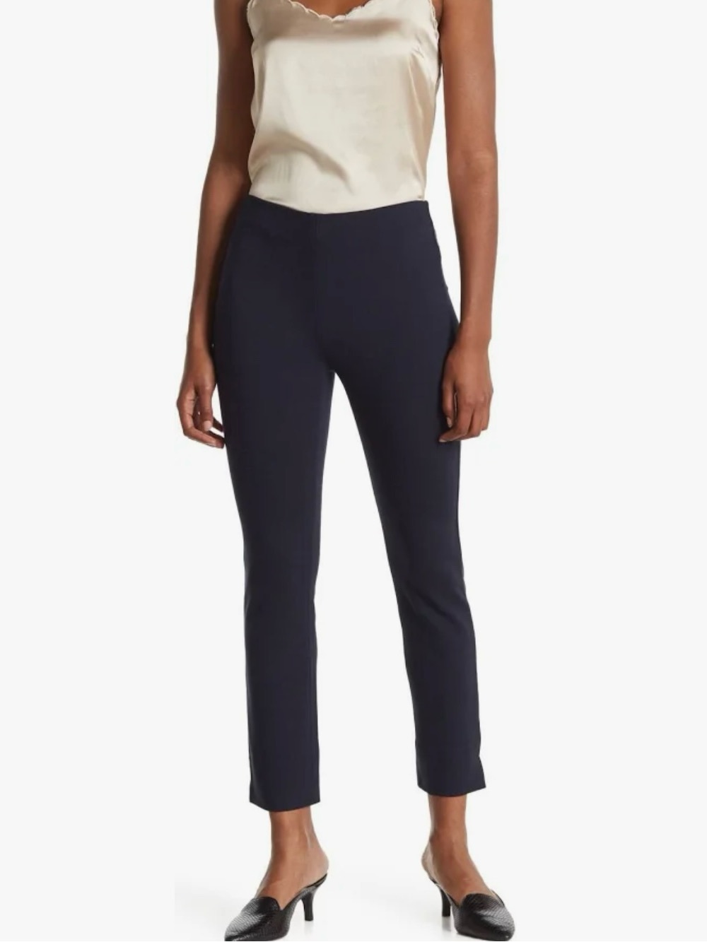 Vince Navy Ankle Cropped Pants - Picture 2 of 6